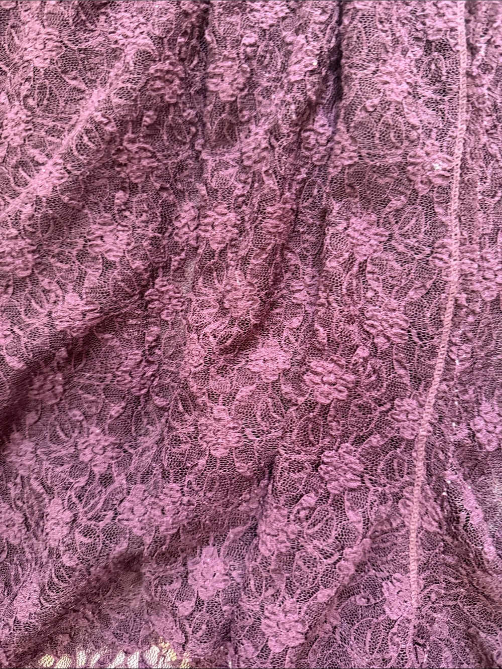 Free People Intimately Rule The World lace romper in a dark purple color. Large - Picture 6 of 7